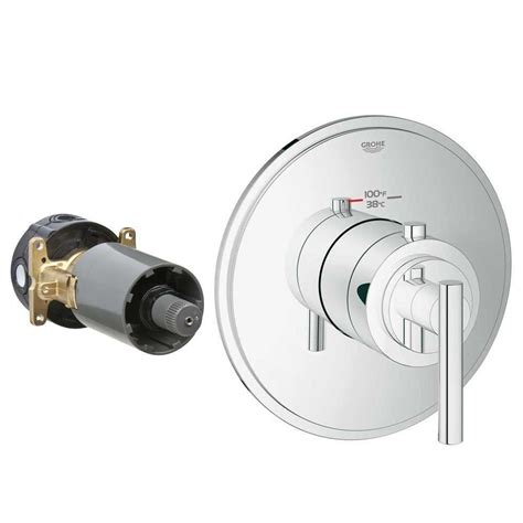 Grohflex Timeless Custom Shower Thermostatic Trim With Control Module