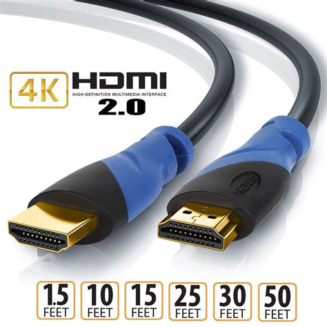 HDMI Cable 4K HDMI 2.0, 6ft, Certified 18Gbps, 4K@60Hz Ultra High-Speed Gaming HDMI Cable, 4K Cable, 10 Pack, UL-Listed