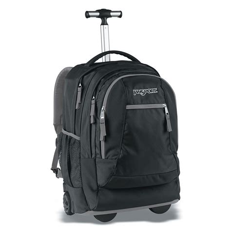 Up To 40% OFF JanSport Driver 8 Rolling Backpack - Wheeled Travel Bag with 15-Inch Laptop Sleeve, Black