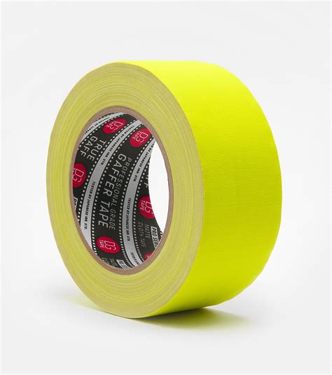 MAT Gaffer Tape Fluorescent Yellow Low Gloss Finish Film - 3 inch x 60 Yds. Bulk Case 16-Rolls - Residue Free, Non Reflective, Better Than Duct Tape