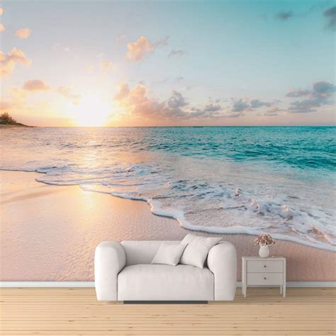 Exclusive Discount 50% Price SIGNFORD Wall Mural Romantic Beach Removable Wallpaper Wall Sticker for Bedroom Living Room - 100x144 inches