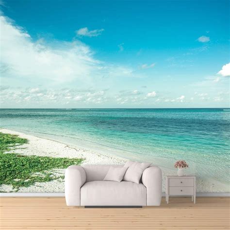 Exclusive Discount 50% Price SIGNFORD Wall Mural Romantic Beach Removable Wallpaper Wall Sticker for Bedroom Living Room - 100x144 inches
