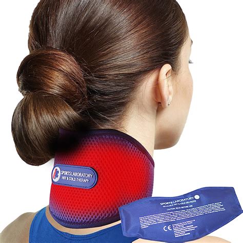 New Product Sports Laboratory Ice Pack for Neck Relief - Neck Support Brace with Hot & Cold Therapy Pack  Adjustable Cervical Collar 