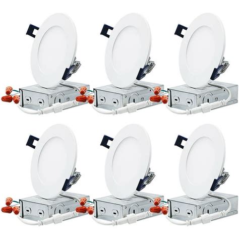 TORCHSTAR 10-Pack 5 Inch 6 Inch Disk Lights Ceiling Flush Mount Dimmable, 15W CRI90+, 1000lm, Wet Location, 4000K Cool White, ETL & Energy Star Certified