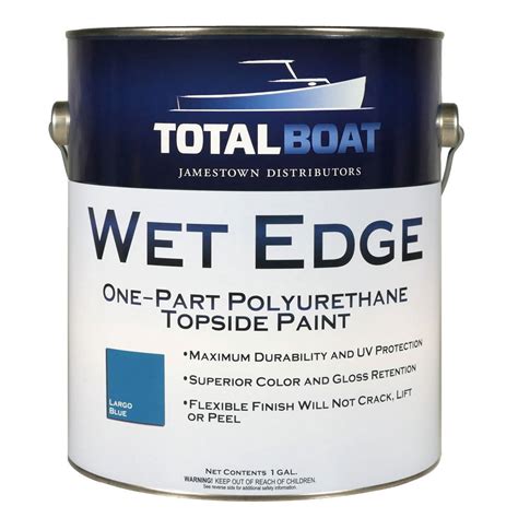 TotalBoat-365420 - Wet Edge Marine Topside Paint for Boats, Fiberglass, and Wood (Largo Blue, Gallon)