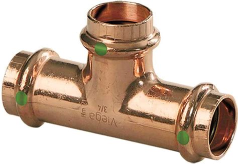 Exclusive Discount 80% Offer Viega 77402 ProPress Zero Lead Copper Tee with 3/4-Inch by 3/4-Inch by 1/2-Inch P x P x P, 10-Pack