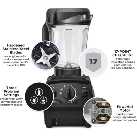 Vitamix Explorian Blender, Professional-Grade, 64 oz. Low-Profile Container, Red (Refurbished)