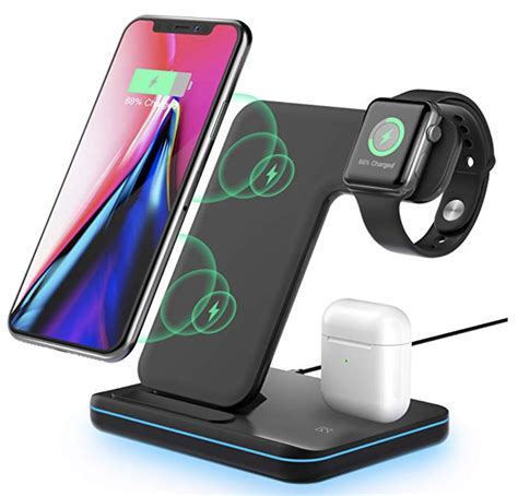 One-Day Sale: Up to 40% Off Wireless Charger TWIXITECH 4-in-1 Wireless Charging Station for Apple Products Multiple Devices-W/ 9V/3A adap-Fast Charging Stand Dock for Apple Watch 6 SE 5 4,AirPods 2/Pro,iPhone 12/11/Pro,Qi Phones